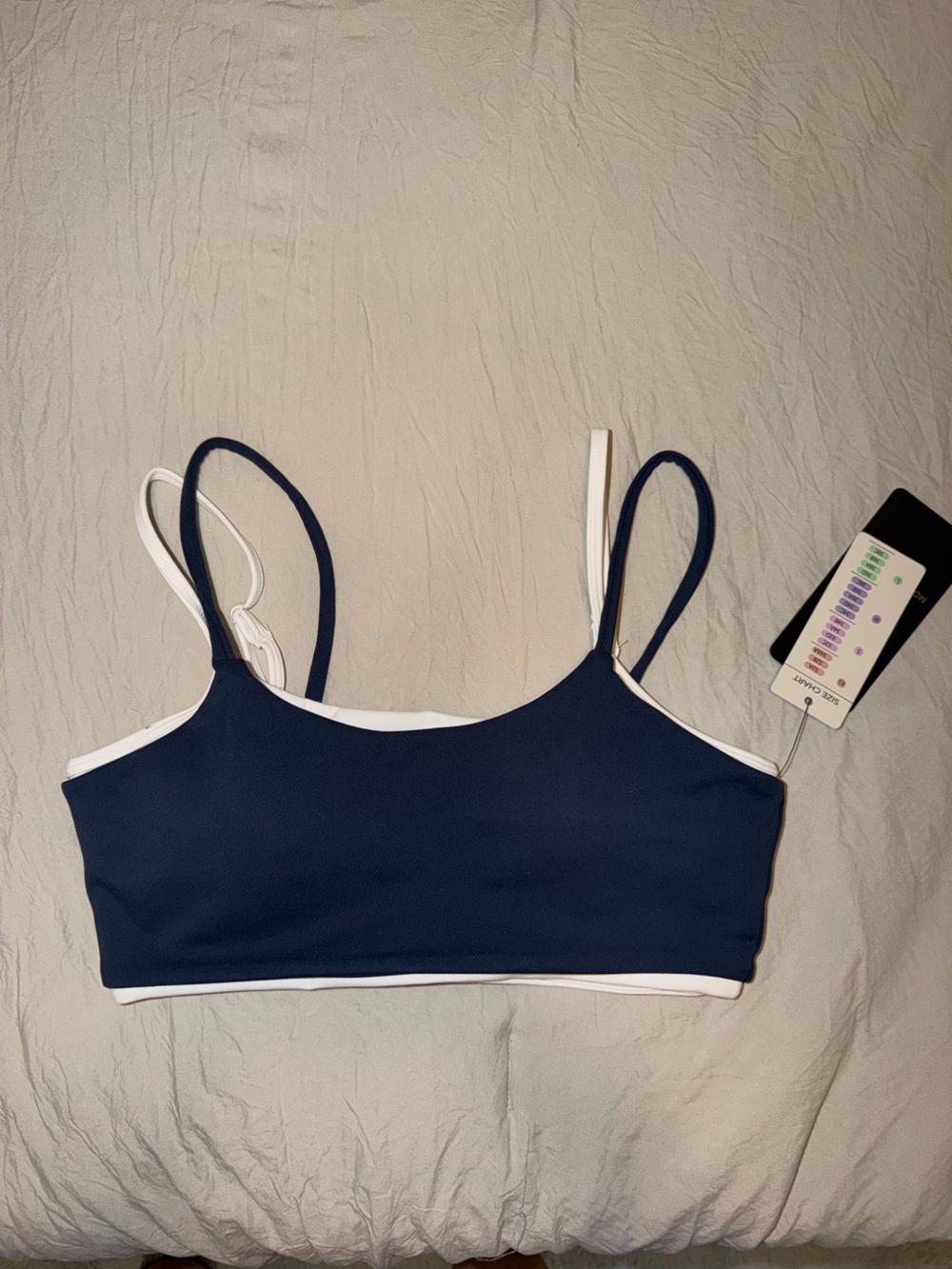 Women’s Navy and White Sports Bra